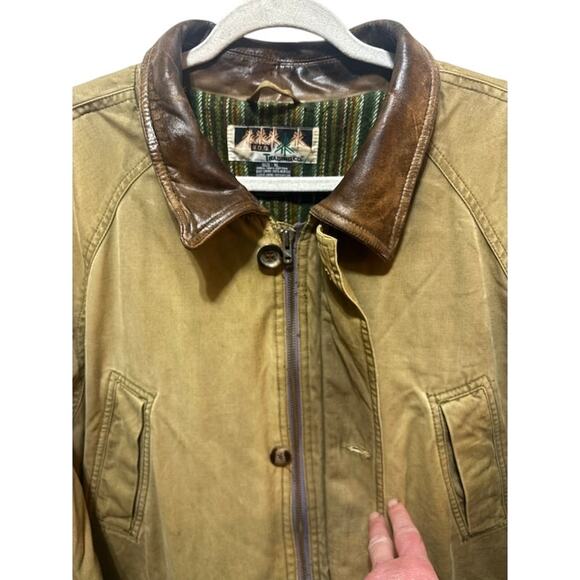 VTG B.O.G. Trading Co Field Coat Barn Chore Jacket Brown Green Lined Men's XL - Picture 5 of 14